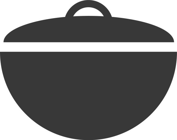 图标金属远足锅或大锅扁平化风格图片下载