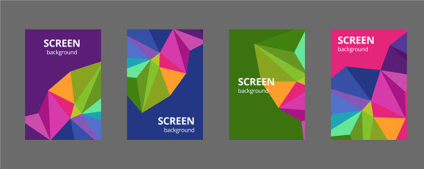 由多色多边形组成图片下载