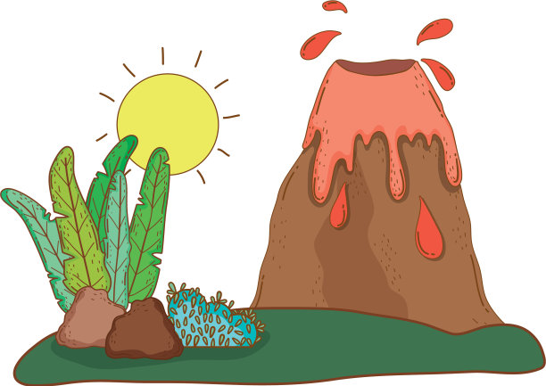 火山史前景观景观图片下载