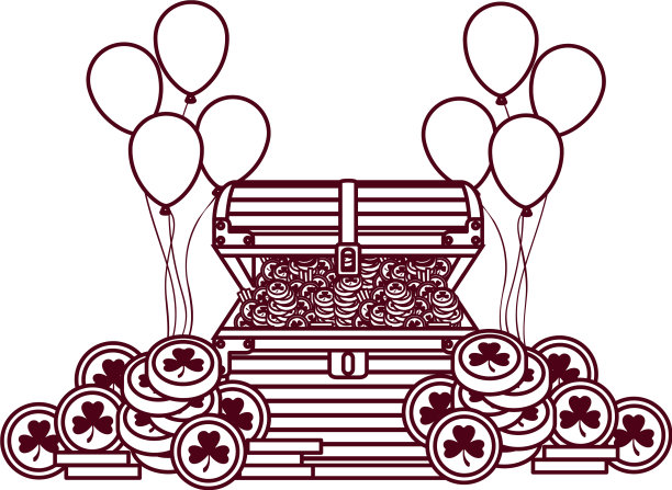 箱子与硬币隔离图标图片下载