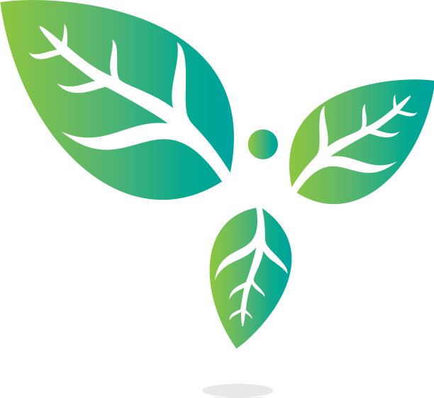 健康人及叶图标志设计图片下载
