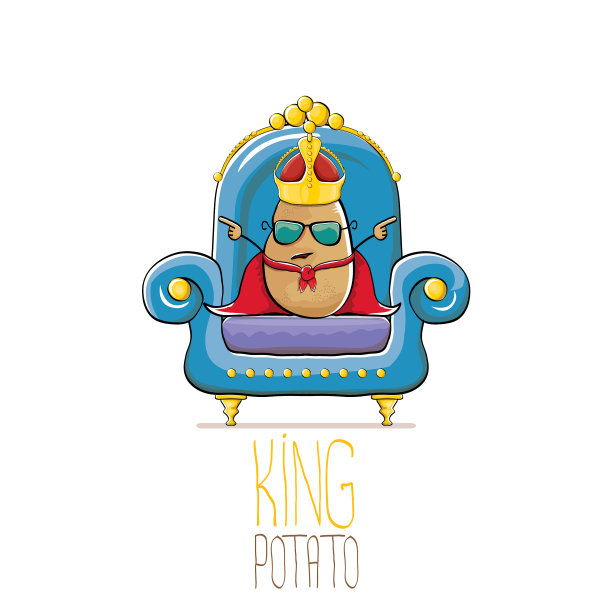 有趣的卡通可爱的棕色微笑国王图片下载