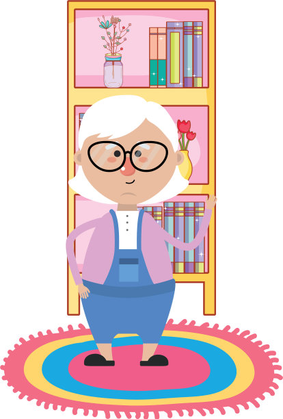 可爱的卡通祖母图片下载