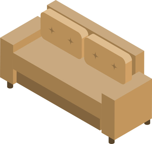 真皮沙发图标等距风格图片下载