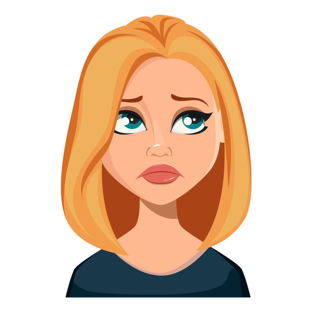 金发女人的面部表情图片下载