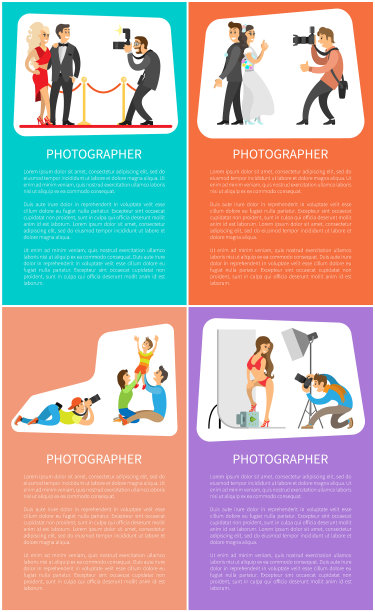 摄影师与相机互联网横幅设置图片下载