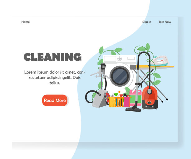 清洁网站登陆页面设计图片下载