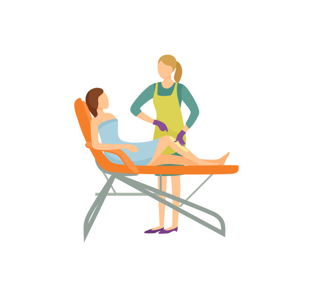 美容美发脱毛程序卡通图标图片下载