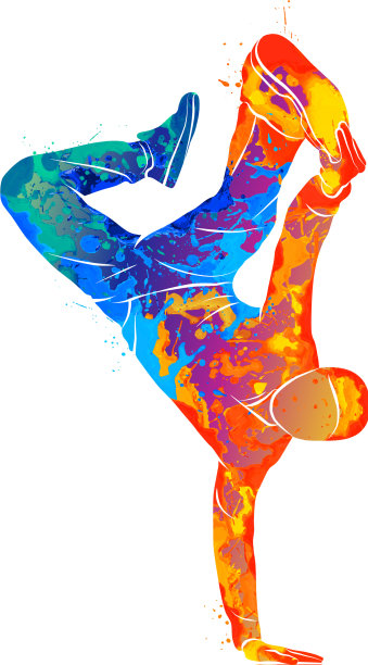 摘要青年从飞溅中跳起霹雳舞图片下载