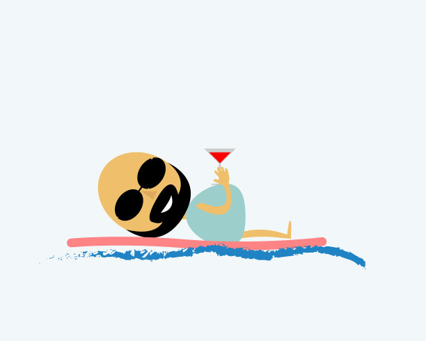 一个男人在一个充气床垫上游泳图片下载