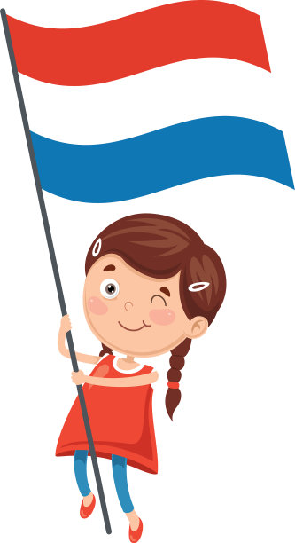 孩子举着旗子图片下载