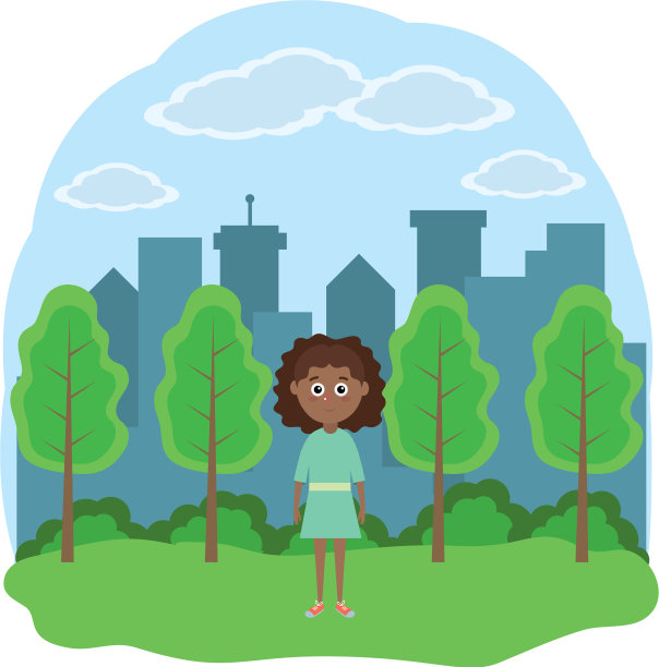 可爱女孩的卡通图片下载