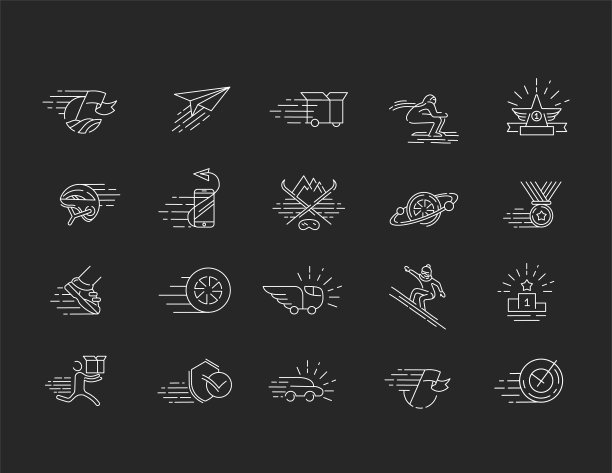 图标和标志的速度运动可编辑图片下载