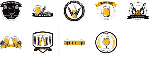 标签美味泡沫啤酒饮料标签图片下载