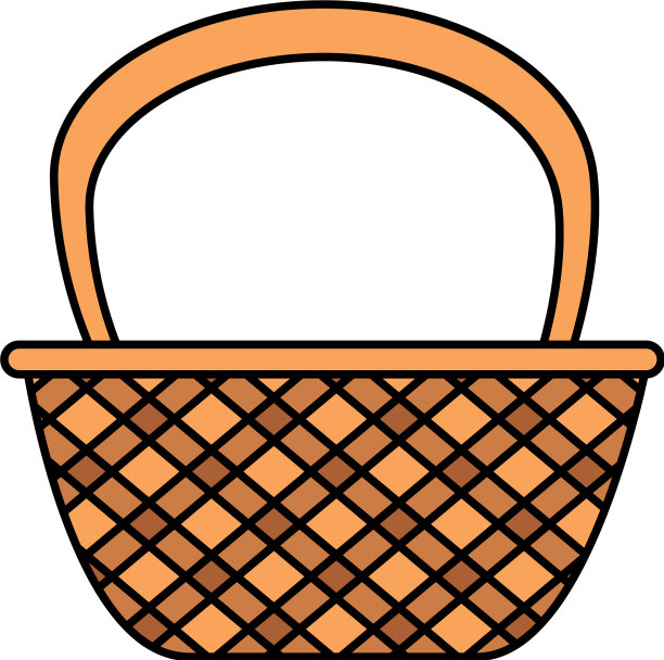 可爱的篮子稻草图标图片下载