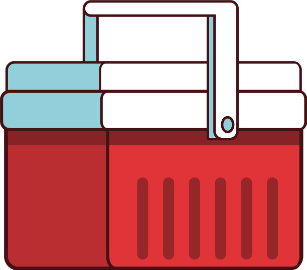 冷藏箱卡通黑白图片下载