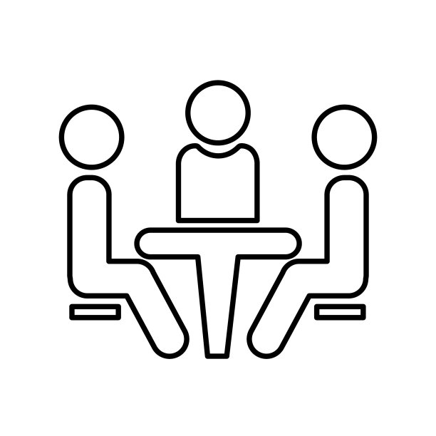 会议标志人物坐在图片下载