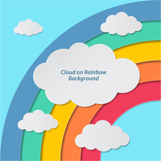 云上的彩虹背景图片下载