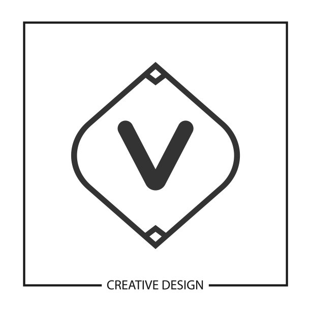首字母V logo模板设计图片下载