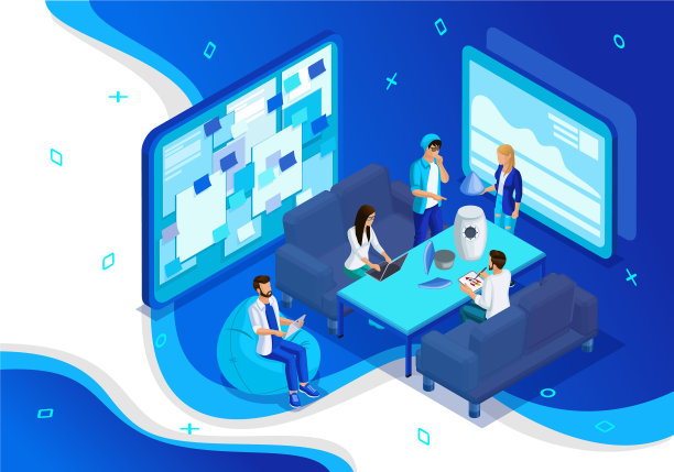 等距着陆页概念的启动图片下载