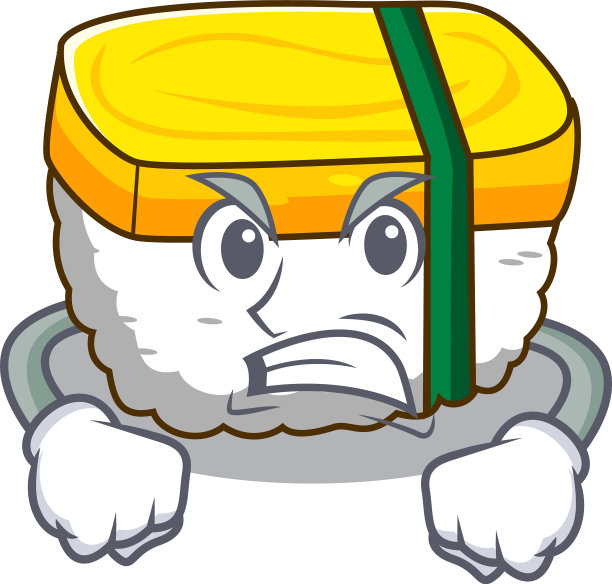 愤怒的田豆寿司在一个形状的卡通图片下载