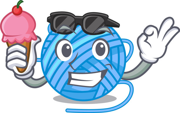 吉祥物身上有冰淇淋毛球图片下载