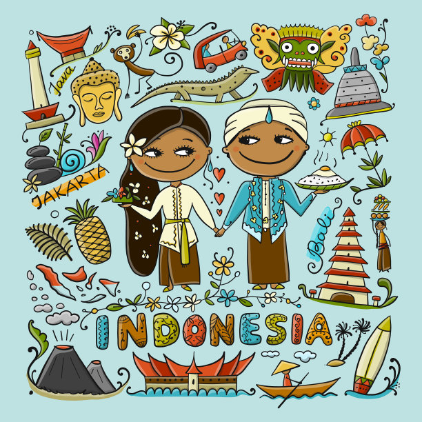 去印度尼西亚旅游的贺卡为你设计图片下载