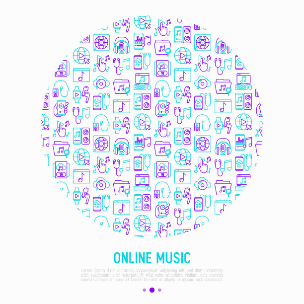 在线音乐概念圈图片下载
