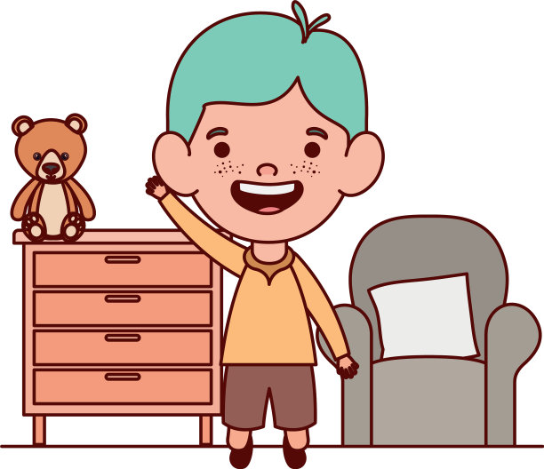 可爱的小男孩贝恩客厅性格图片下载