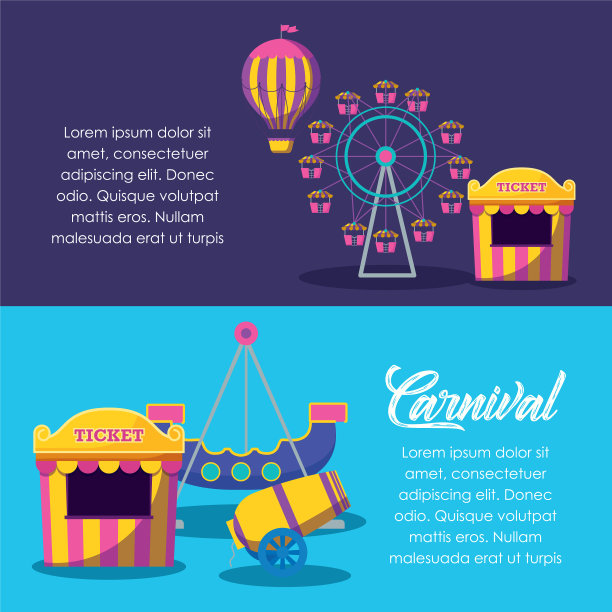 马戏团帐篷出售票与设置图标图片下载