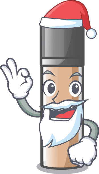 圣诞老人在卡通瓶子里化妆图片下载