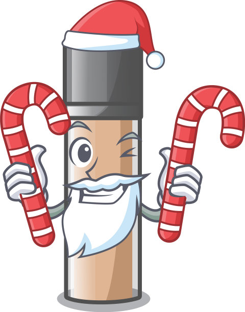 卡通里的圣诞老人用糖果粉底化妆图片下载