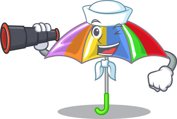 水手与双筒彩虹伞的角色图片下载