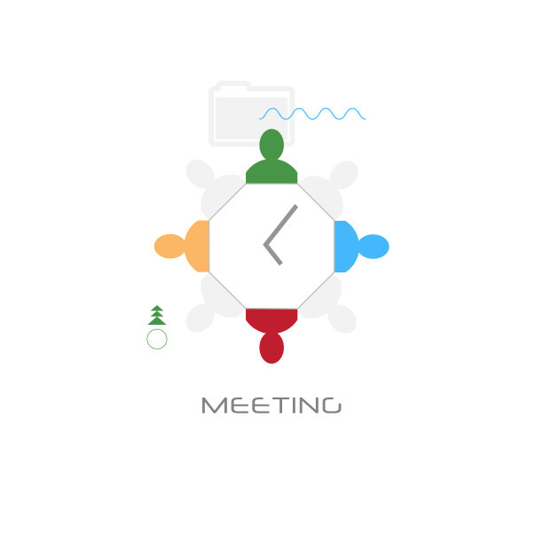 商务人士坐在办公桌前俯视图图片下载