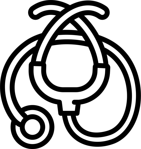 听诊器工具轮廓样式图标图片下载