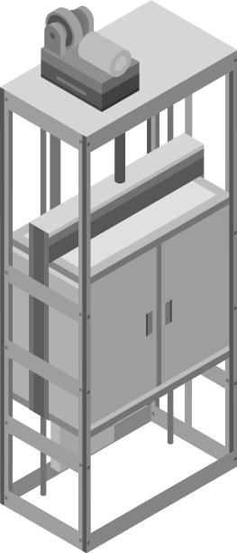 城市住宅电梯图标等距风格图片下载