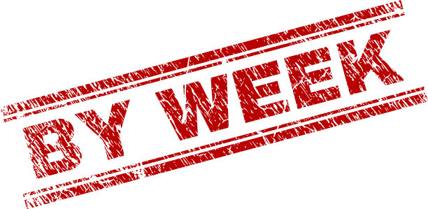 Grunge纹理由周邮票印章图片下载