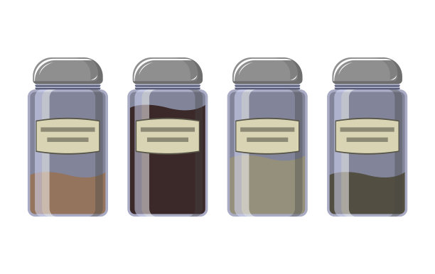 一套装香料的玻璃器皿图片下载