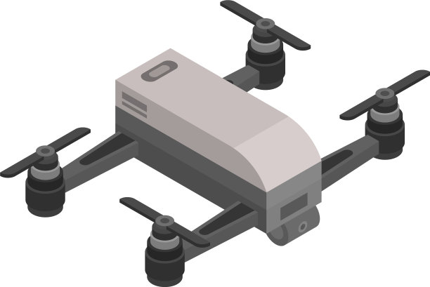 现代小型无人机图标等距风格图片下载