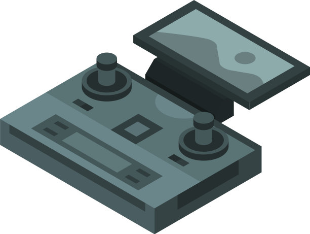 智能手机无人机控制图标等距风格图片下载