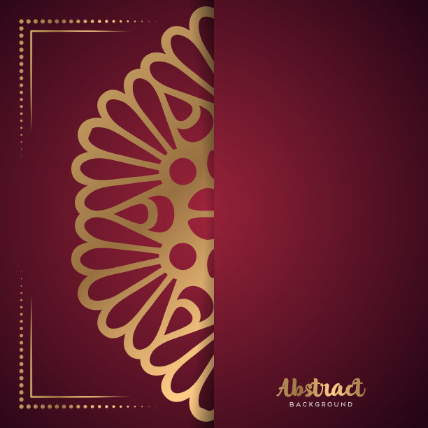 金色背景与曼陀罗图片下载