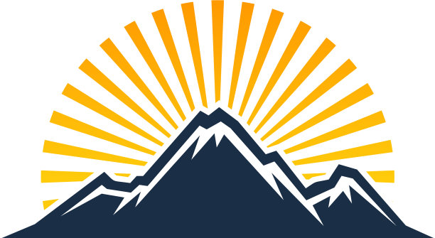 阳光山标志图标设计图片下载