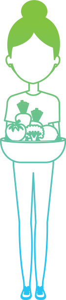 菜里有蔬菜的女人图片下载