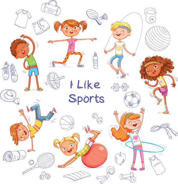 孩子们参加各种各样的运动图片下载