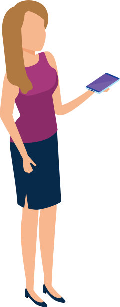 年轻女子使用智能手机图片下载