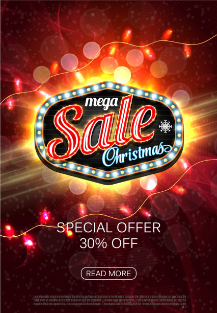 圣诞节的促销广告海报图片下载