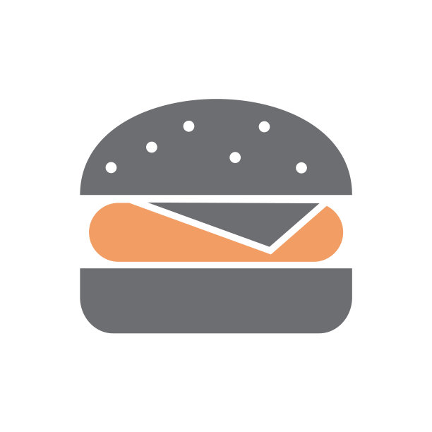 汉堡图标在白色背景的图形和图片下载