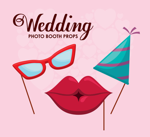 在木棍上设置派对配件图片下载