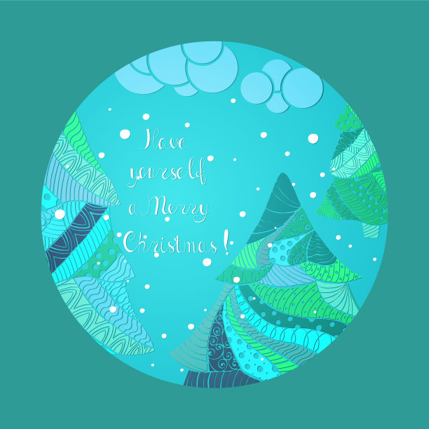 圣诞贺卡贴纸和冰箱贴图片下载