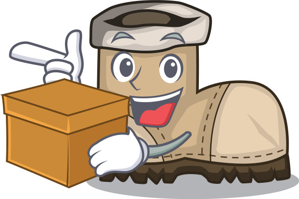与盒子工作靴形状卡通美丽图片下载